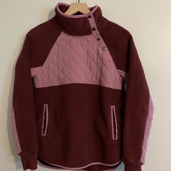 Abercrombie & Fitch Purple Colorblock Fleece SIZE XS - Picture 4 of 10